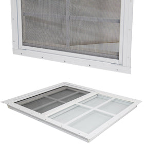 Yuzzy shed windows flush-mount installation with included screws for simple setup.