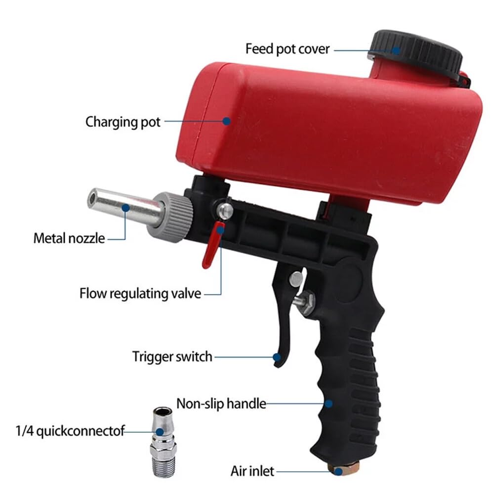 YWHWLX sand blaster tackles paint, rust, and grime on metal surfaces.