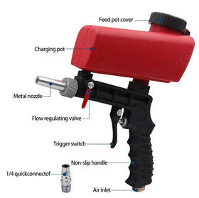 YWHWLX sand blaster tackles paint, rust, and grime on metal surfaces.