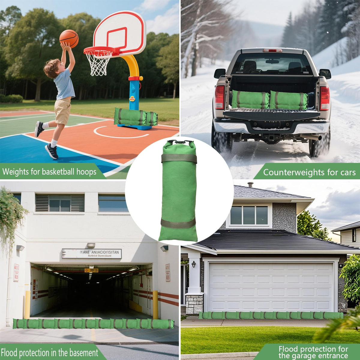 Ywkdnf sandbags with buckle-lock system keep fill secure