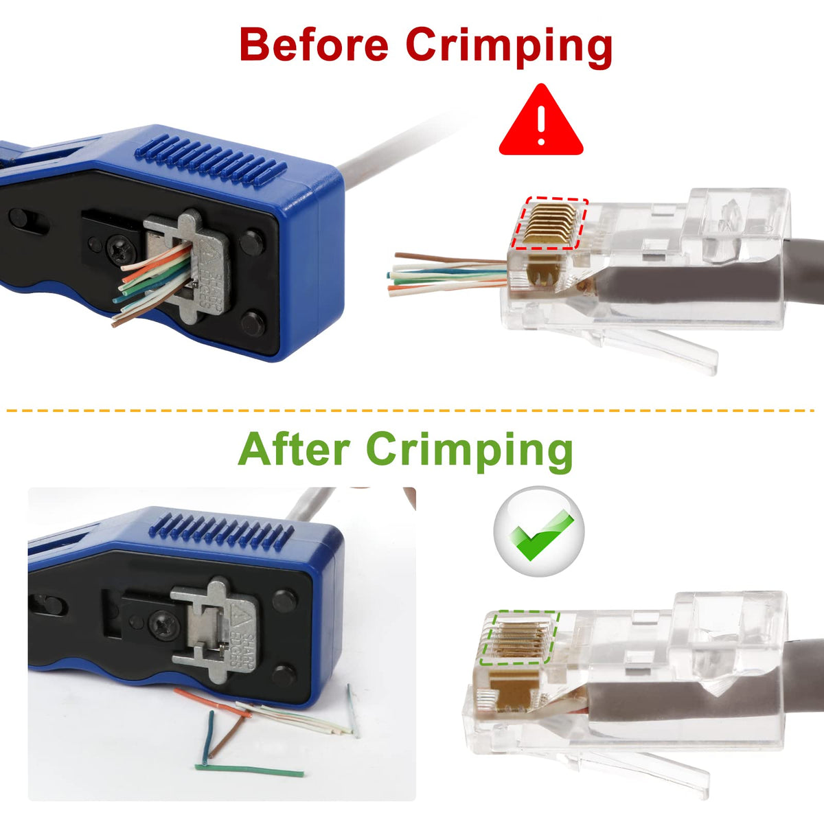 YWNEGWE connector covers 20-pack for neat network terminations