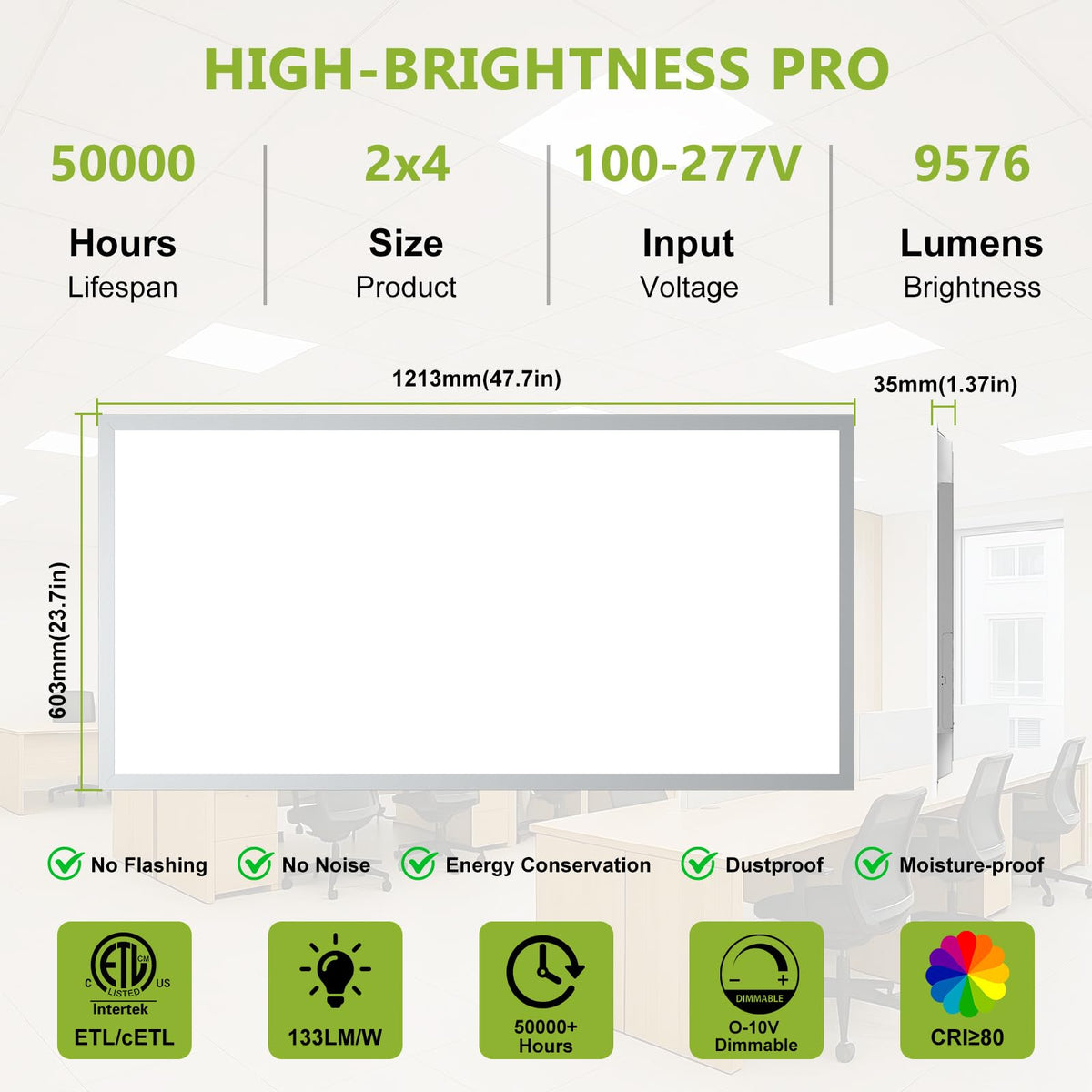 YXL 2x4 LED panel color temperature options from warm to daylight for versatile spaces.