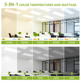 YXL 2x4 LED panel dimmable 40W setting for flexible office lighting.
