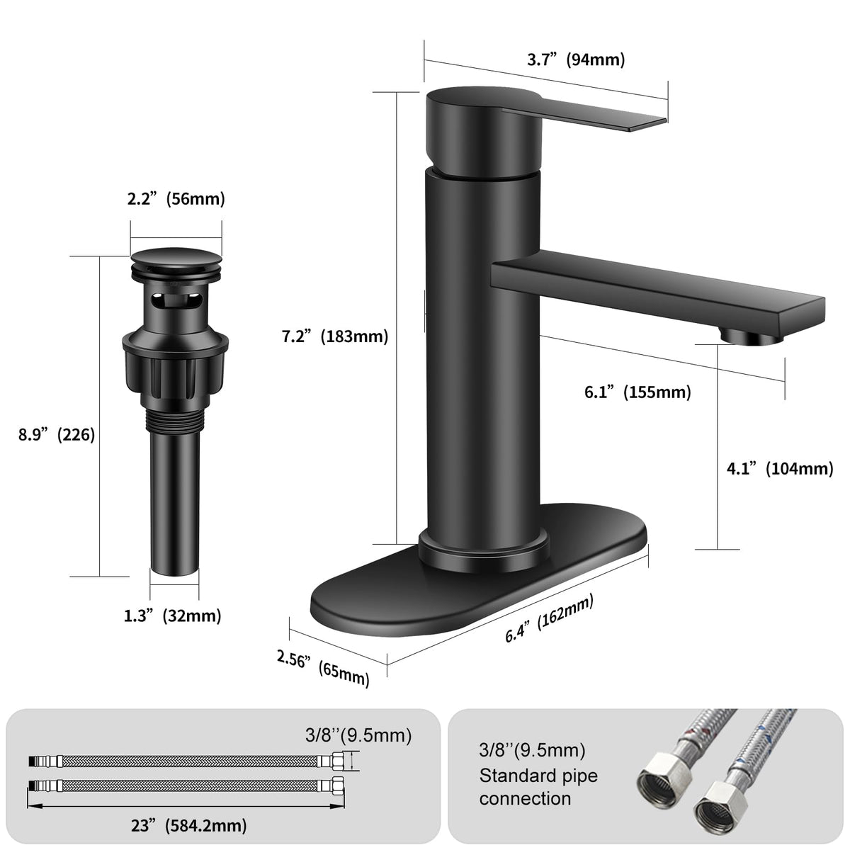 YXOCVIR bathroom faucet 3-hole adapter—fits multiple vanity configurations.