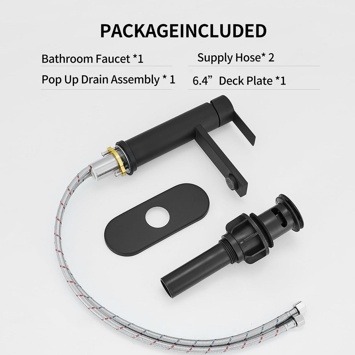 YXOCVIR bathroom faucet black finish—bold contemporary look with fingerprint resistance.