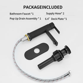 YXOCVIR bathroom faucet black finish—bold contemporary look with fingerprint resistance.