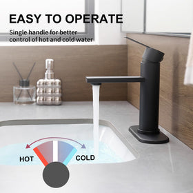 YXOCVIR bathroom faucet straight-spout—ample clearance for easy hand washing.