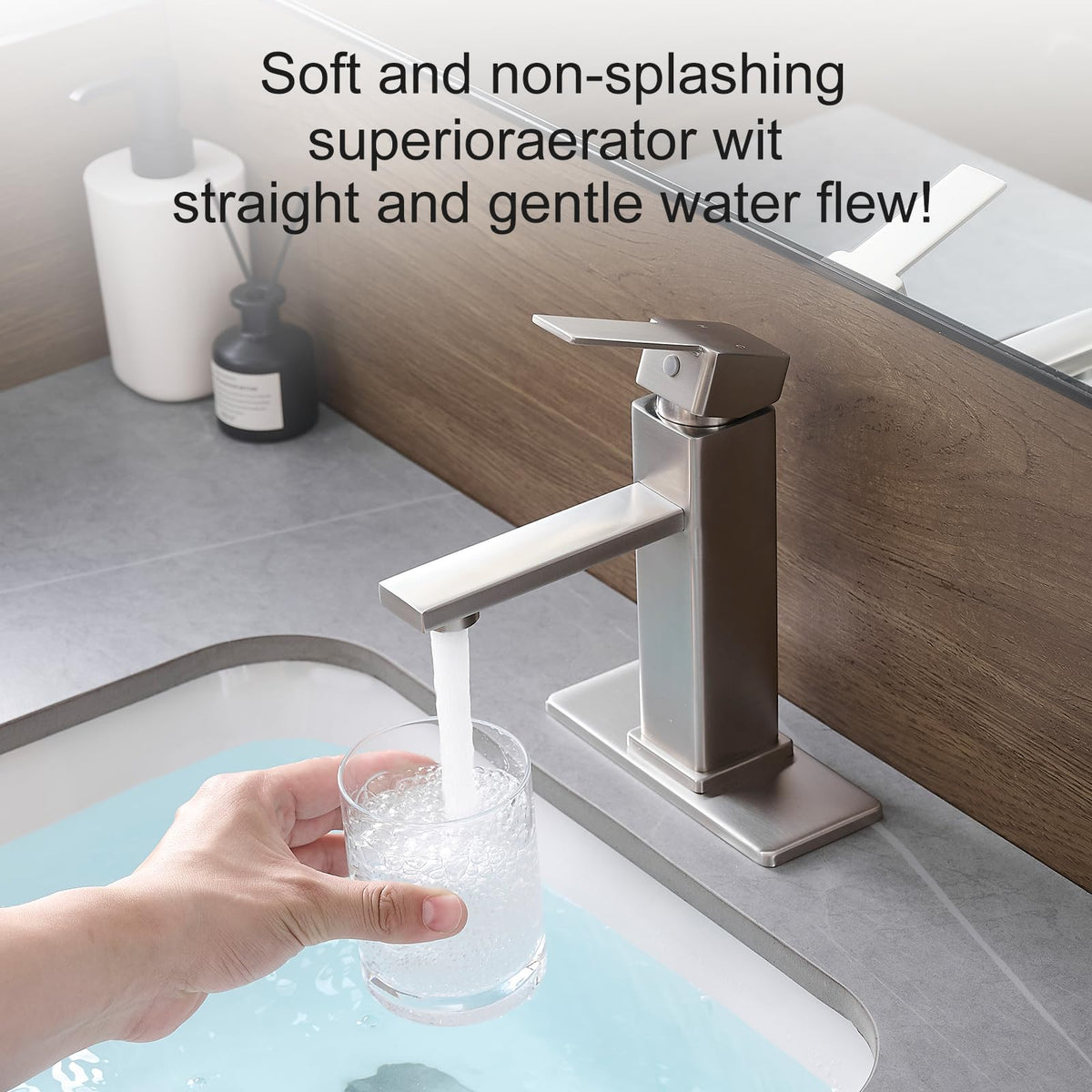 YXOCVIR faucet with pop-up drain for overflow management.