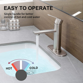 YXOCVIR single-hole or 3-hole fit supports flexible vanity configurations.