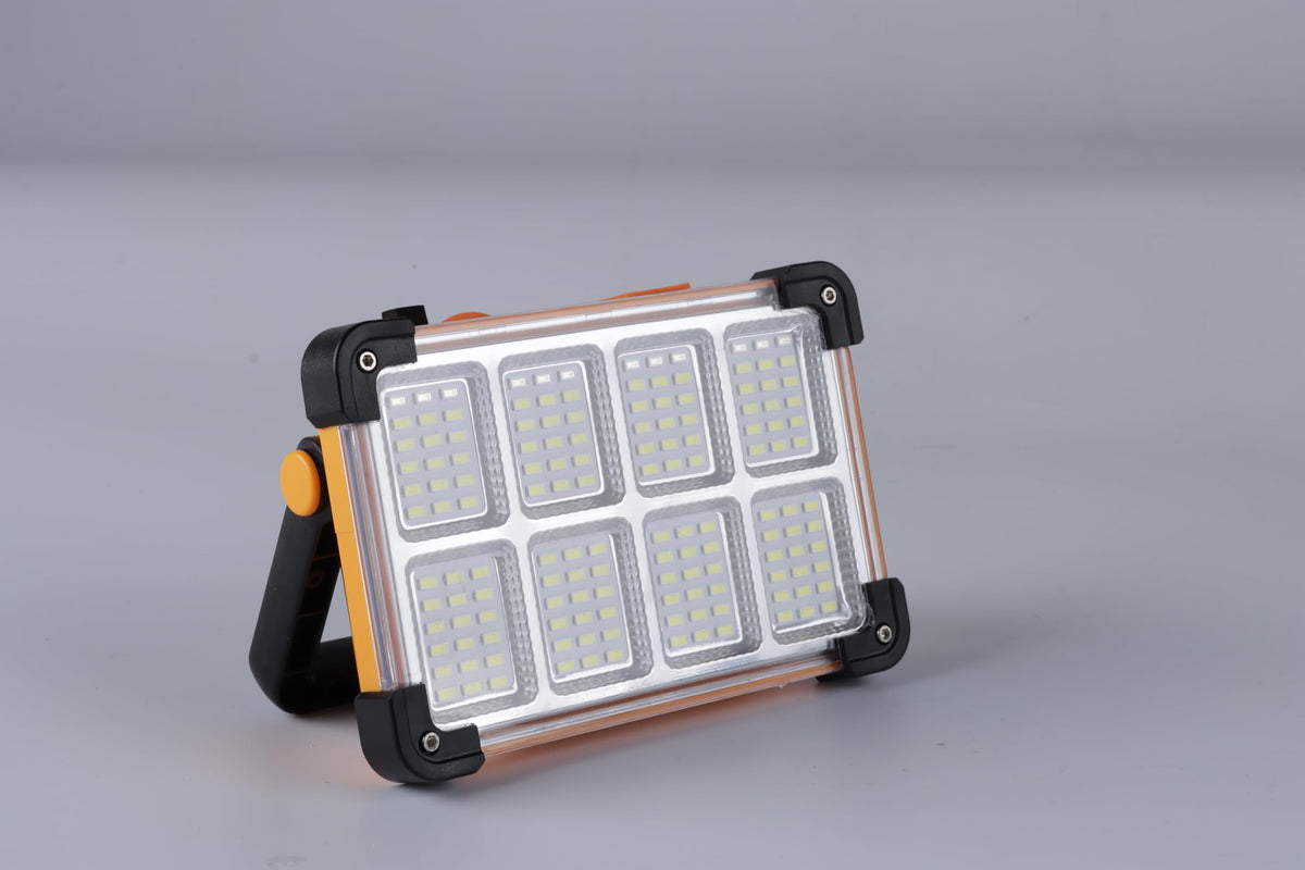 YXQUA 120W solar work light for camping provides safe, portable illumination.