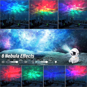 YXQUA Astronaut Star Projector remote control for quick adjustments of color and mode.