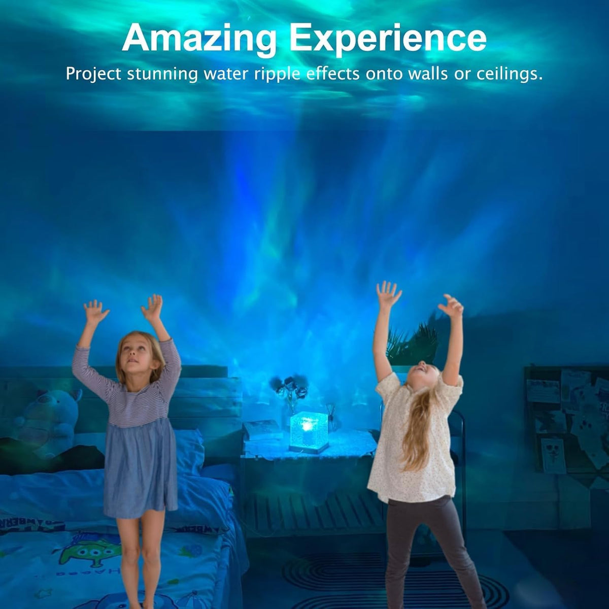 YXQUA Four-projection-modes lamp supports color jump, gradient, static, and dynamic displays