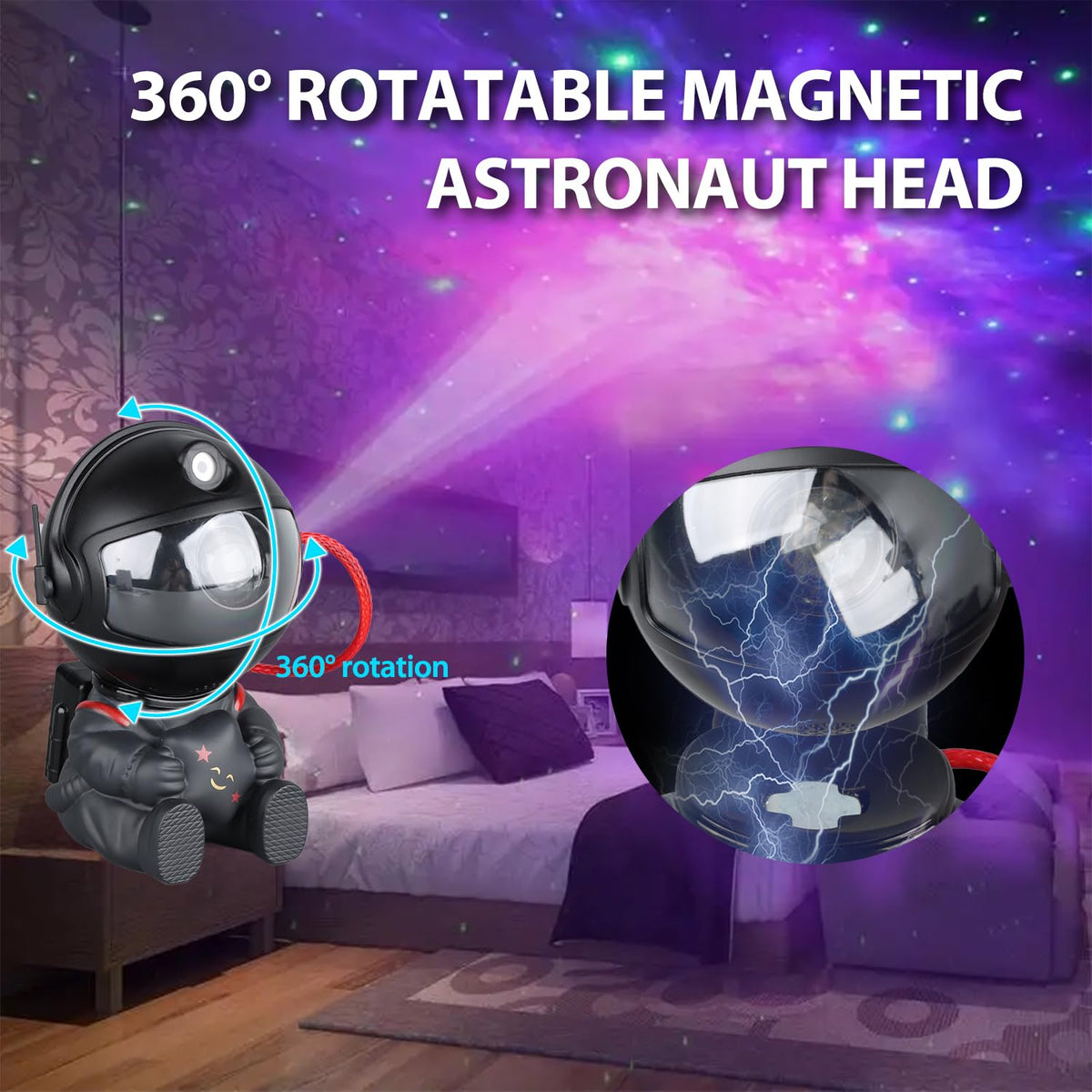 YXQUA astronaut projection with high-def lens for clear galaxy details.