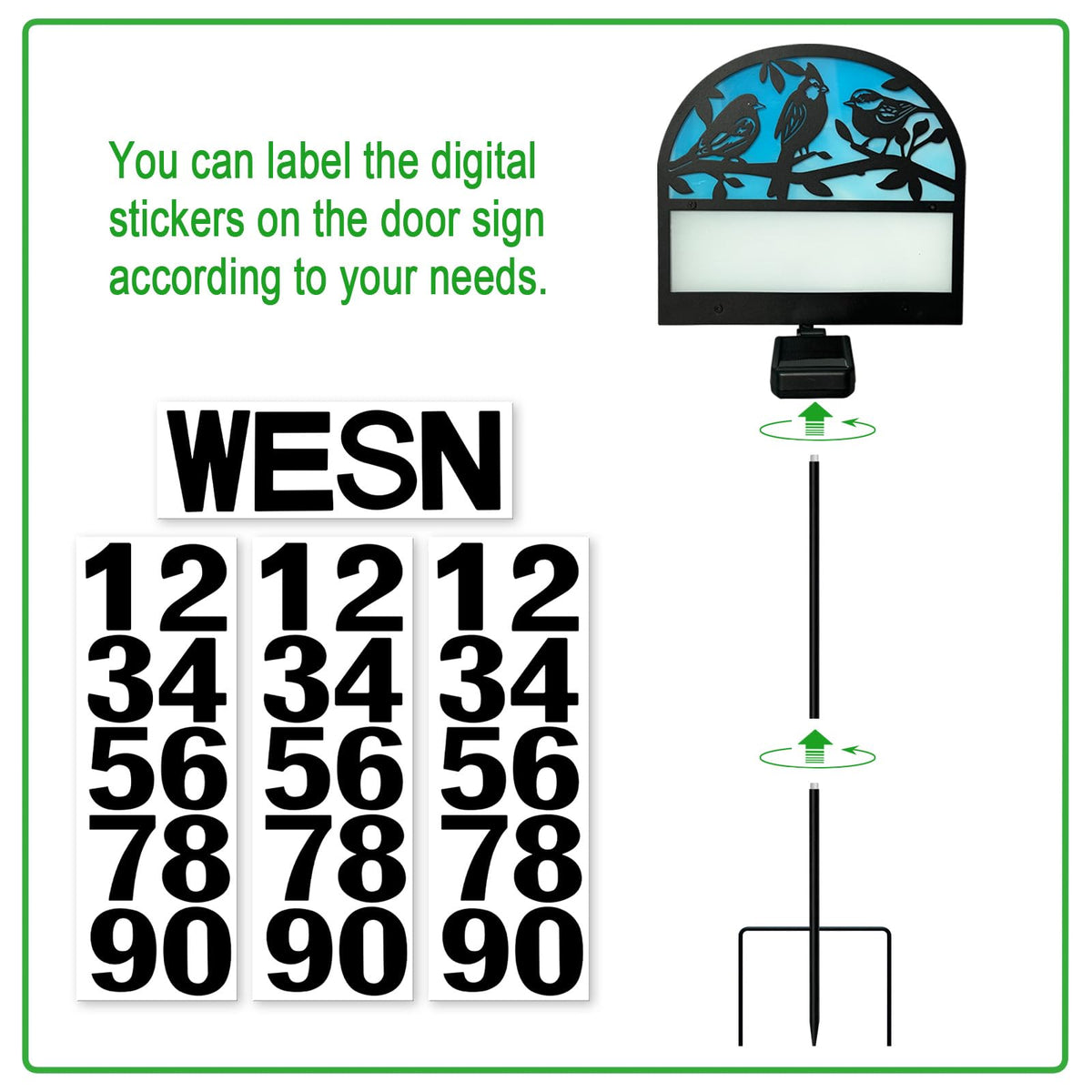YY Gardenia easy-install solar stake decor for garden or porch