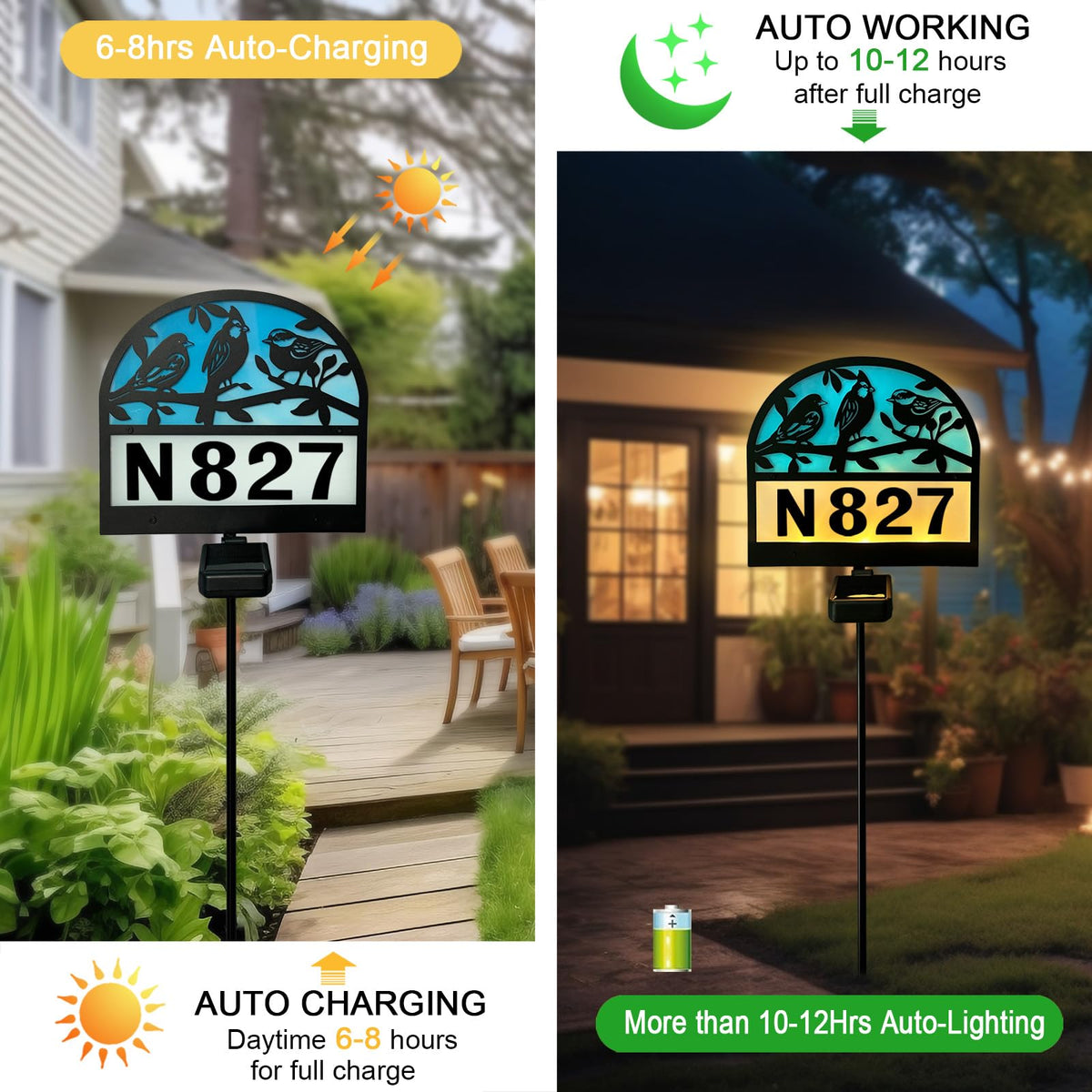 YY Gardenia metal birds yard stake decor enhances outdoor charm