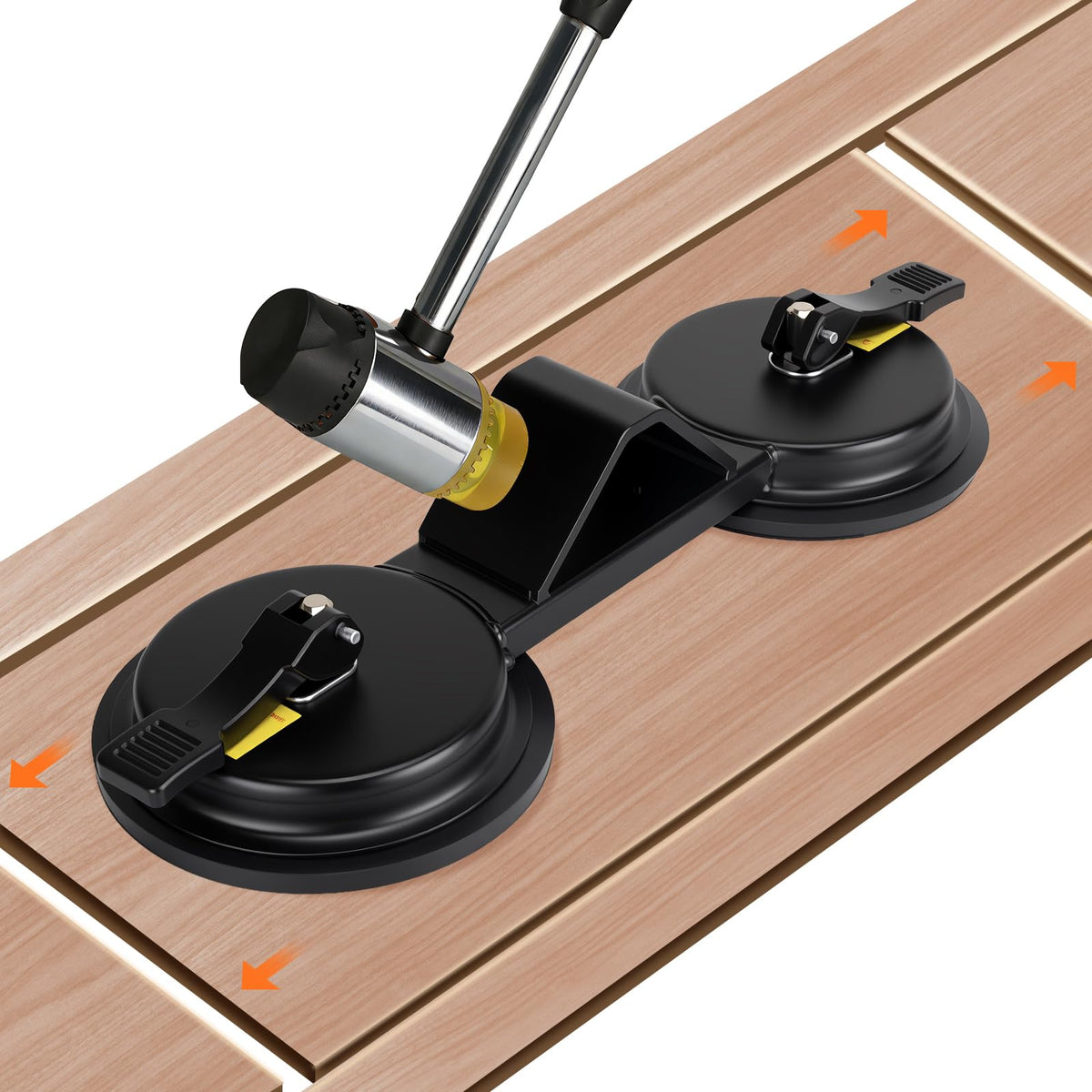 YYDENTOOL floor gap fixer on a clean floor demonstrates strong suction for seamless repairs.