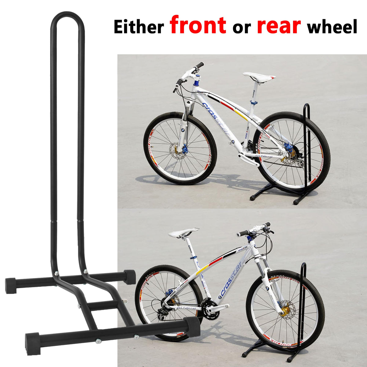 YYDS Bike Stand demonstrates easy wheel entry for quick parking