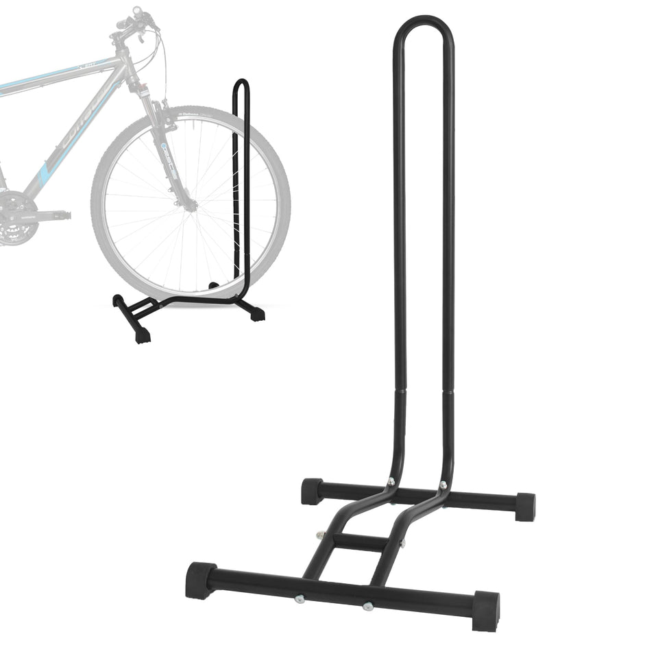 YYDS bike stand showing space saving indoor storage for a clean garage corner