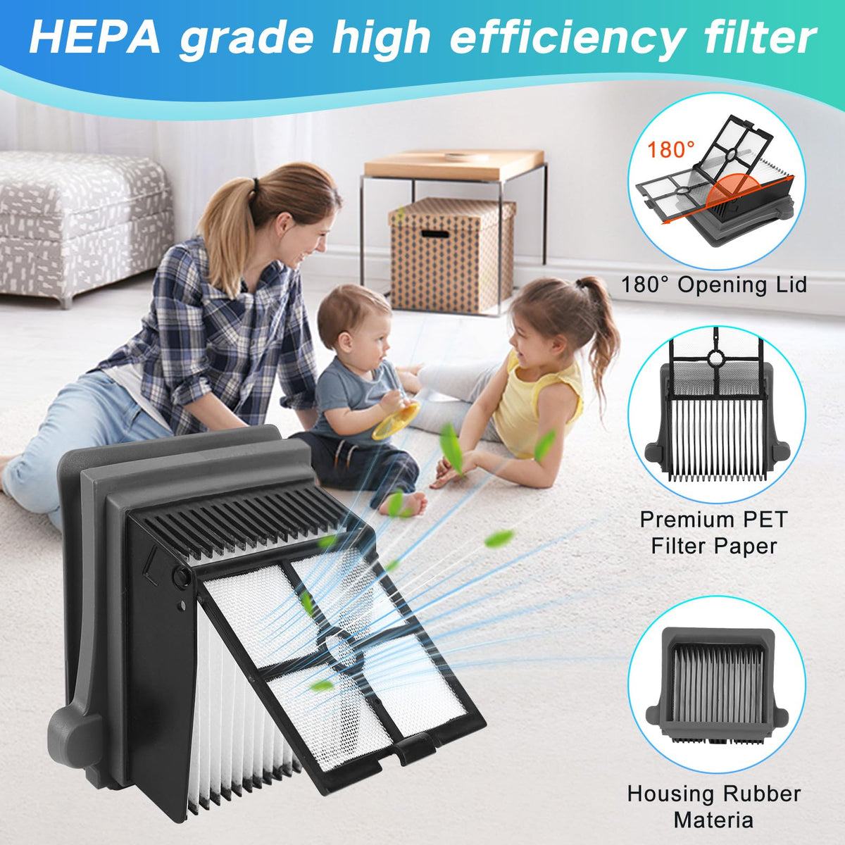 YYDSLEE Version 1 microfiber components trap spills for thorough pickup.