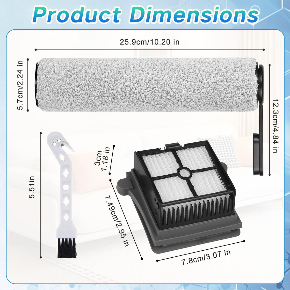 YYDSLEE Version 1 HEPA filters capture dust and pollen for cleaner air.