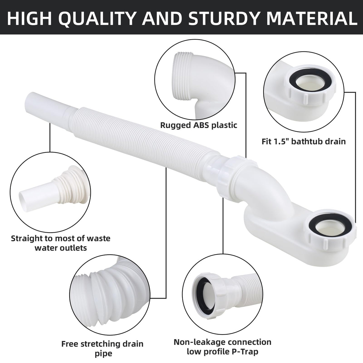 YYinno durable drain kit built for long-lasting bath use.