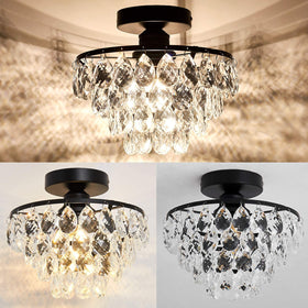 YYJLX crystal ceiling light creating spa-like ambience in bathrooms