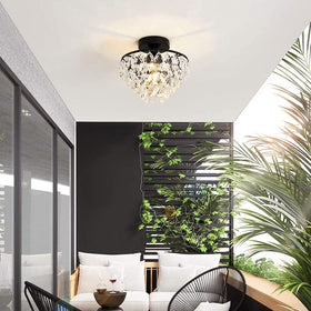 YYJLX modern crystal lamp enhances closet lighting with subtle sparkle