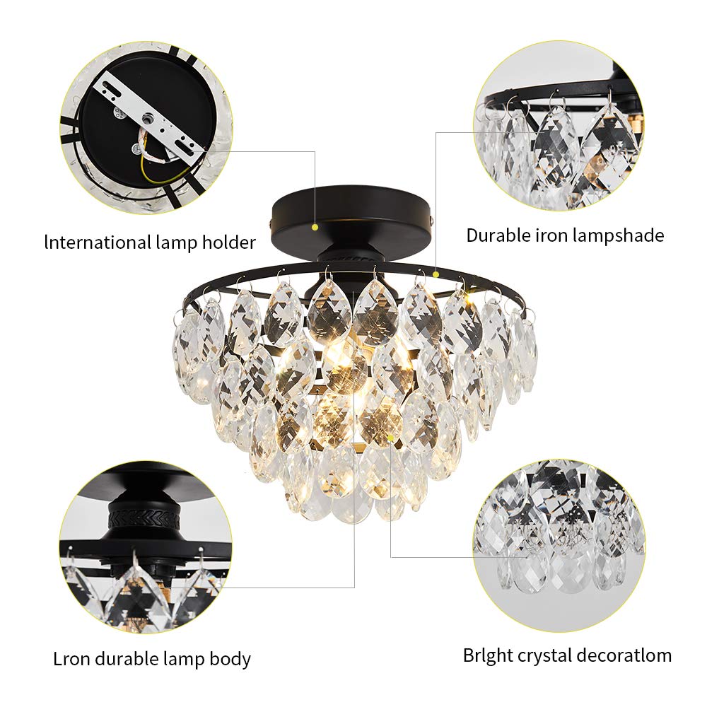 YYJLX premium mini chandelier adds a classy touch to bedrooms and baths