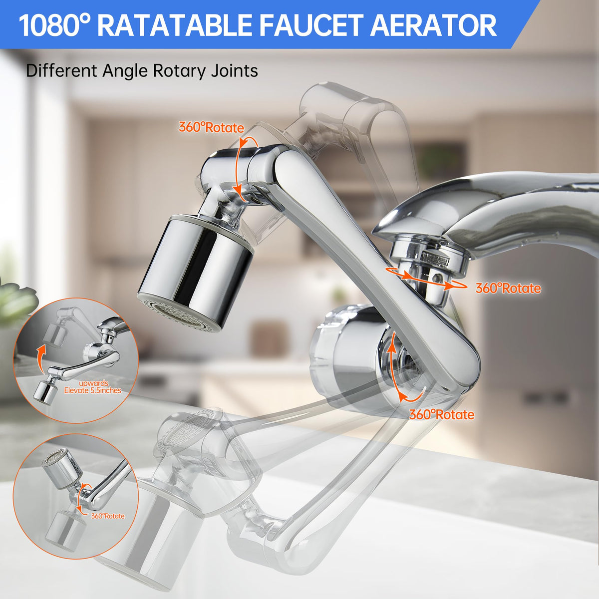 YYKBZ brass purifier system mounted on a faucet for clean water at home.