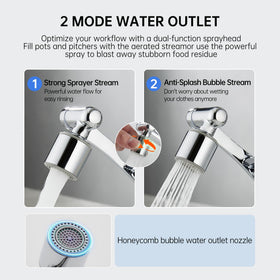 YYKBZ dual-speed spray mode demonstrates flexible water control at the sink.