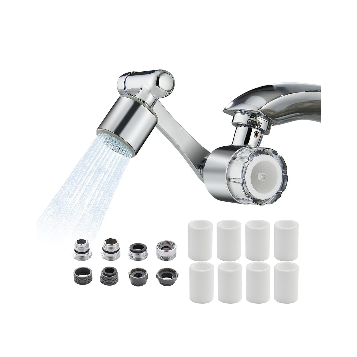 YYKBZ sink faucet extender with 1080° swivel for versatile reach.