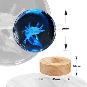 YYLZEPHB axolotl crystal ball displays 16 colors for cozy ambiance.