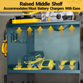 YYR heavy-duty rack supporting up to 200 lbs when mounted