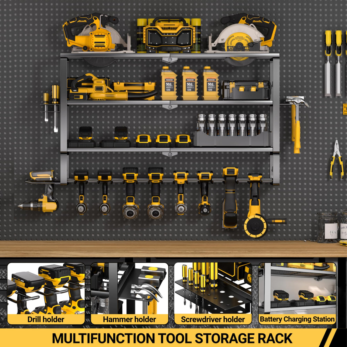 YYR heavy-duty metal construction delivers sturdy storage for heavy tools and gear