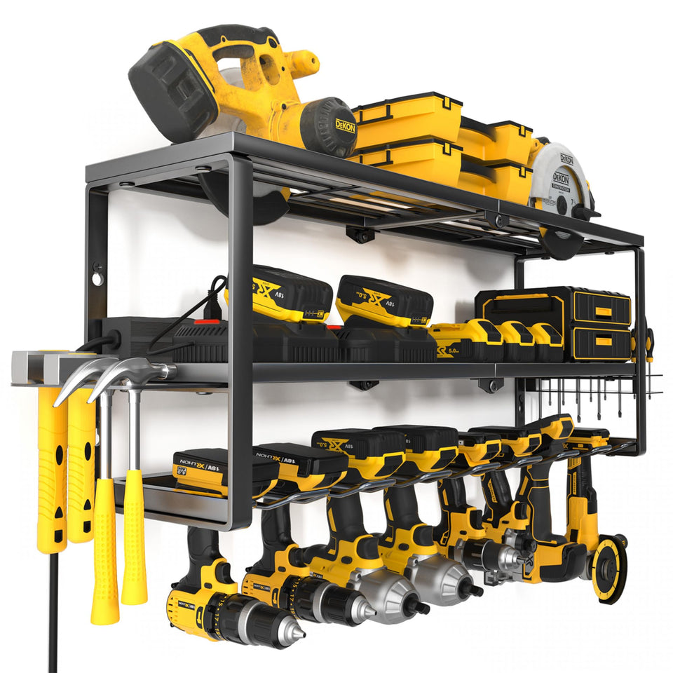 YYR heavy-duty tool organizer with charge station keeps tools powered and accessible