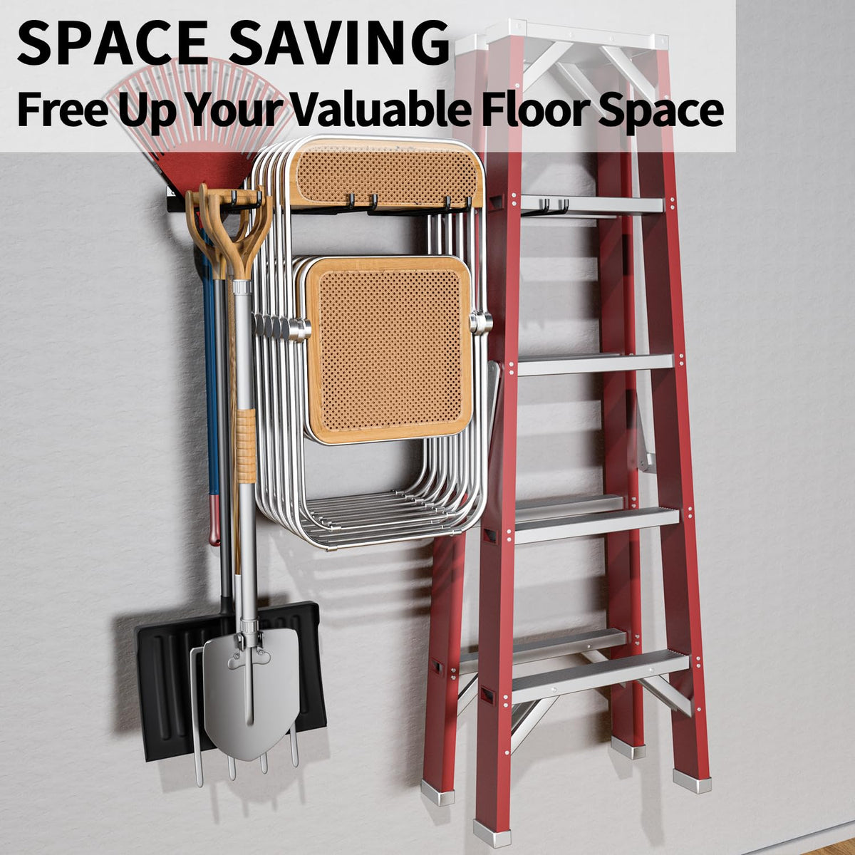 YYR heavy-duty steel chair hooks securely hold chairs up to 120 lbs per pair.