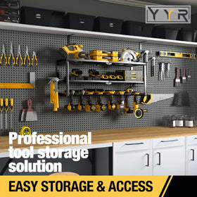 YYR pegboard-compatible tool holder fits existing workshop spaces