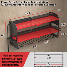 Sturdy mounting and robust finish ensure long lasting garage organization