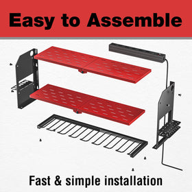 Supports up to 280 pounds for heavy tools and batteries