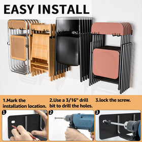 YYR wall-mount rack with included screws for quick, sturdy install