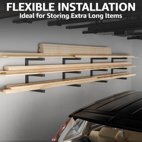 YYR wall-mount design frees floor space in garages, sheds, and workshops.