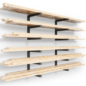 YYR wood organizer wall-mounted rack on a bright garage wall for clutter-free space.