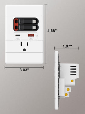 YYSKA tamper-resistant wall outlet design protects against objects and dust.