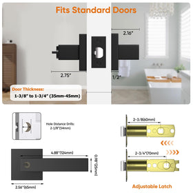 YYTDZSW interior door handle with adjustable latch for flexible fitting.
