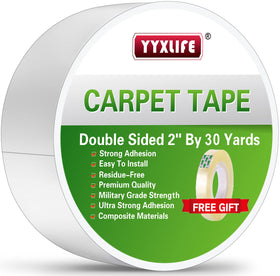 YYXLIFE rug tape demonstrates strong adhesive for secure rug placement.