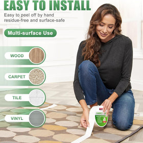 YYXLIFE rug tape helps reduce slips for kids and pets.