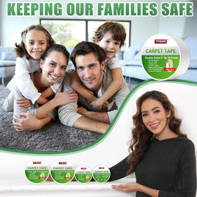 YYXLIFE removable rug tape leaves no residue after removal.
