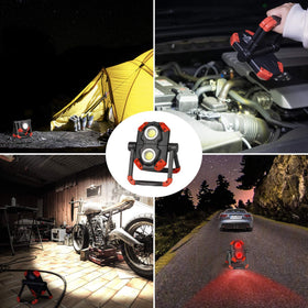 YZONI magnetic base attaches to metal surfaces for hands-free lighting.