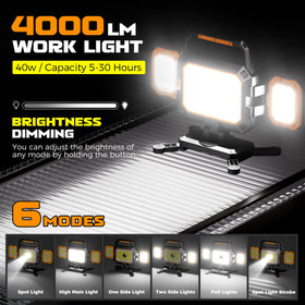 YZONI W5 360-degree rotation enabling flexible overhead lighting