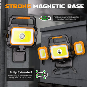 YZONI W5 foldable magnetic base attaches securely to metal surfaces